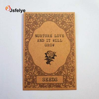 China Glue Custom Printing Manila Purely Daily Kraft Paper Dinner Seeds Gummed Envelope for sale