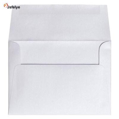 China Business Envelope 5.25 x 7.25 Metallic Shimmery Pearl White Envelope A7 Envelope for sale