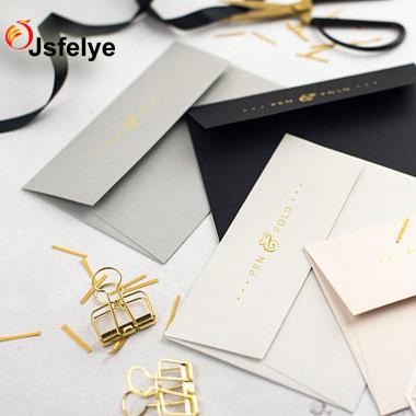 China Business Envelope Personalized Customs Size Foil Pressed Envelopes for sale