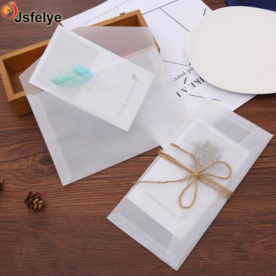 China Business Envelope 110*220mm Sticker 90lb Open End Translucent Envelope for sale