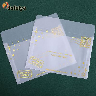 China Business Envelope 5 1/4 x 7 1/2 Inch 75 Pound Sticker Envelope with Gold Foiled Hot Stamping for sale