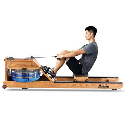 China lijiujia fitness gym equipment wooden double track wooden rowing machine for sale