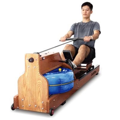 China Hot Sale Indoor Sports Fitness Double Track Wooden Rowing Machine for sale