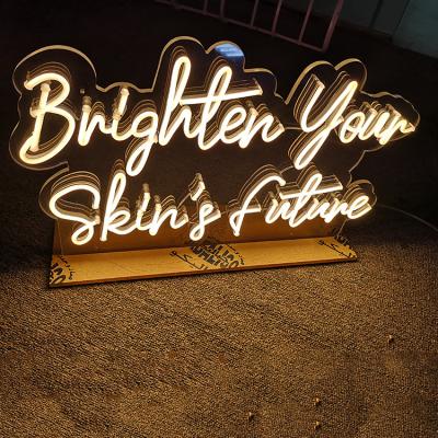 China Restaurants Bar Weddings Party Decoration Drop Shipping Free Design Colorful Acrylic Logo Wall Mounted Hanging Neon Sign Custom Letters For Party Decoration for sale