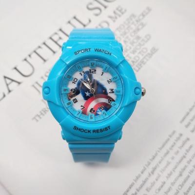 China 2021Marvel New Children's Superhero Children's Cartoon Kids Boy Dot Quartz Watch for sale