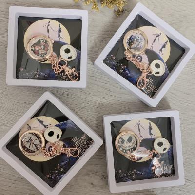 China Modern The Nightmare Before Creative Christmas Jack Sally Keychain Pocket Watch Backpack Pendant for sale