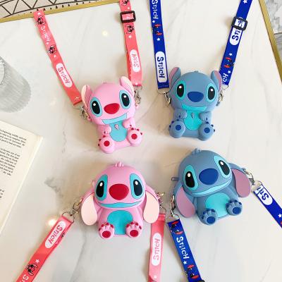 China Cute New Waterproof Dot Cartoon Silicone Wallet Backpack Key Ring Shoulder Bag Lady Gift for sale