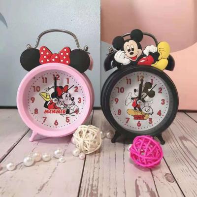 China 2021 New Cartoon Stitch Beautiful Traditional Exquisite Alloy Silicone Retro Alarm Clock Mickey Alarm Clock for sale