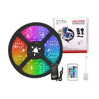 China 16.4ft Commercial Commercial 2835 54D Led Strip Lights RGB Smart Sync Color Changing Light App Control and 24keys Led Lights Remote for sale