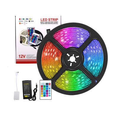 China Hotel Hotel LED Strip Lights 5m Color Changing Lights 5050 30d RGB LED Lights with 24 IR Keys Support wifi Google Alexa Remote and Alexa for sale