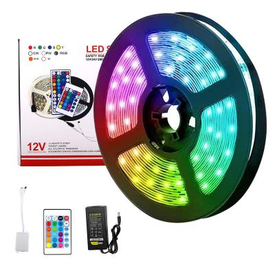 China Waterproof Hotel Party IP65 SMD 5050 5M 12V RGB Christmas Light Strip Decorate Flexible Lights Factory Wholesale for sale