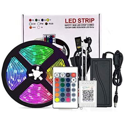 China Commercial Commercial Wi-Fi RGB LED Strip Lights 5 Meter/Roll IP65 Dimmable Multicolor Waterproof Decoration 3528 SMD 20led/m for sale