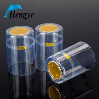 China Professional PVC Wine Bottle Shrink Caps With Tear Strip Environment Protection for sale