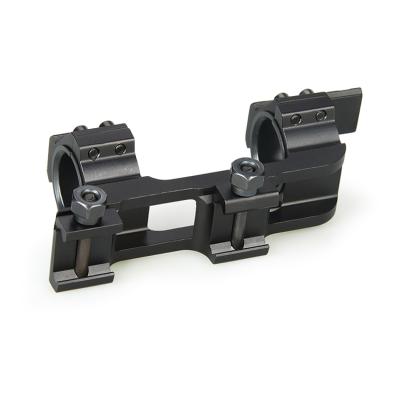 China 6063 Aluminum Adjustable Dual Mount 25.4-30MM Rings For Rifle Scope And Have Rail For Red Dot Sight for sale