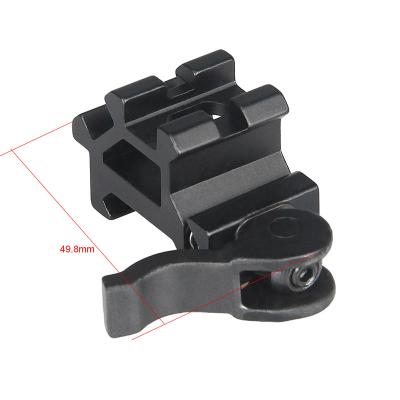 China Aircraft-grade aluminum alloy small aluminum scope mount with angle rail for sale