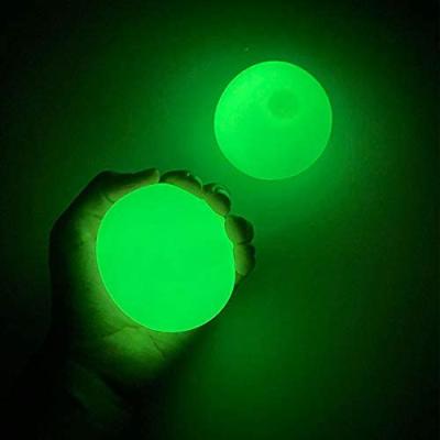 China Soft Noctilucent Luminous Anti Squeeze Toy 4Pcs/Set Round Ball Kids Sticky Toys for sale