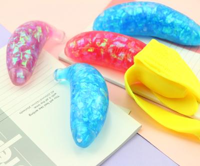 China Relieve Stress Squishy Banana Toys Fruit Ribbon Squishy Toys for sale