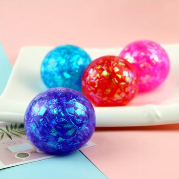 China Hot-selling colorful stress toy 6cm ribbon wall stress balls 8cm water mesh ball for sale