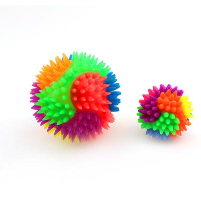 China 2019 Best Selling Dog Training TPR Pet Toy Dog Cat Elasticity Squeaky Chew Teeth Chew Cleaning Spike Ball Bouncing Balls 7.5cm for sale