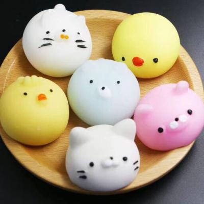 China Hot Selling Slow Rising Animals 3D Tpr Squeeze Toys Amazon Jumbo Mochi Squishies Cute Decompression Toy for sale