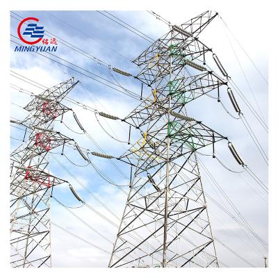 China línea de transmisión galvanizada de poder de la inmersión caliente torre de acero del enrejado de la torre eléctrica de la transmisión del equipo en venta