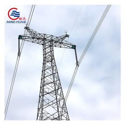 China Hot dip galvanized medium voltage steel tower for electrical line for sale