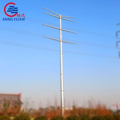 Cina 33kv la distribuzione d'acciaio conica Pali ha galvanizzato le linee elettriche ad alta tensione in vendita