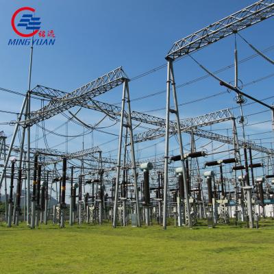 China 220kV ANSI Substation Transmission Line Gantry Structure Galvanized Steel Frame for sale