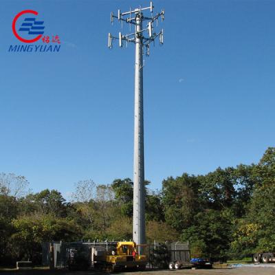 China Galvanized Steel Monopole Telecommunications Tower 30 Meter for sale