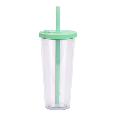 China Popular Factory direct sales portable silicone plastic coffee drinking cup with straw for sale