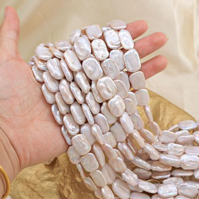 China High Quality Freshwater Baroque Pearl Square White Pearl Beads Loose For Jewelry Making Crafts DIY Jewelry for sale