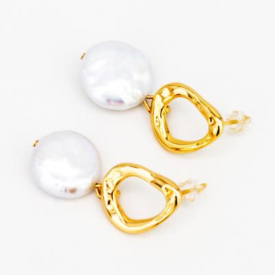 China Fashionable Multi Color Factory Wholesale Luster Sterling Silver Real Freshwater Natural Pearl Earrings High For Christmas Gift for sale