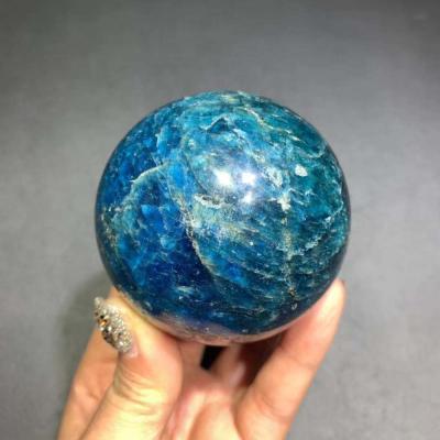 China Natural Gemstone Yellow Egg Sphere Crystal Therapy Quartz Ball Europe Apatite Crystal Crafts For Decoration for sale