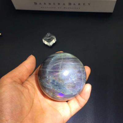 China Wholesale Natural Purple Labradorite Stone Crystal Ball Crystal Sphere Healing Ball From Europe For Sale for sale