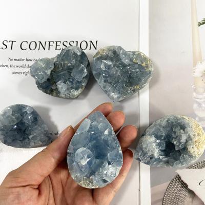 China Rough Blue Celestite Group Wholesale Natural Crystal Therapy Stones From Europe for sale