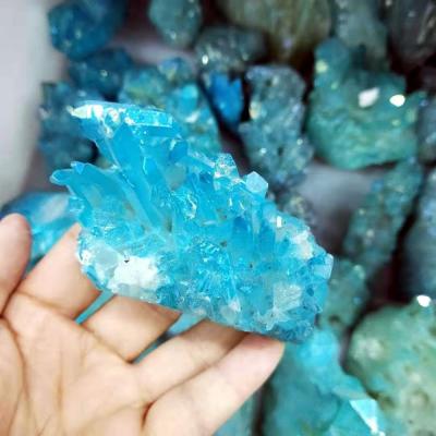 China Mineral Reiki Cluster Aura Crystal Clusters For Home Decoration blue from Europe Crystal Crafts Raw Gemstone Crystal for sale