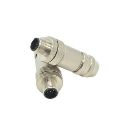 China Automotive Sensor Field Installation Circular Connector M12 8Pin Circular Connector Custom Metal Material With Shielded M12 Cable Connector for sale