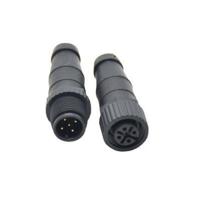 China Automotive Circular Connector NMEA 2000 Custom Micro Plastic Sensors Cable Connector Contacts 5pin IP67 M12 Connector for sale