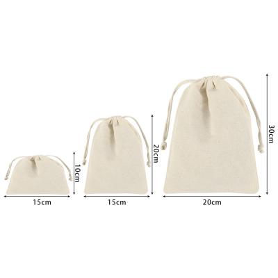 China Eco-Friendly Natural Eco-Friendly Goods Small Cotton Drawstring Gift Bag for sale