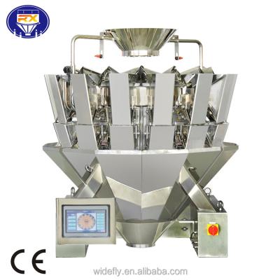 China Chemical full automatic snack form/fill/seal vertical packing machine with multihead 14 head weigher for sale