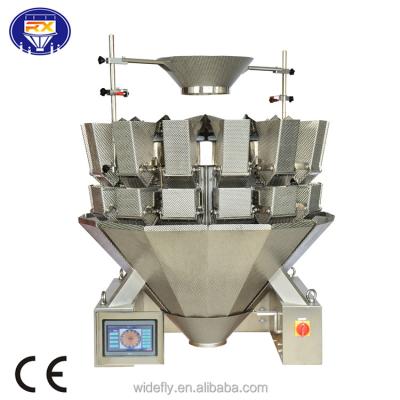 China New Design China Clothing Industry Use French Fries Chips Sugar Coffee Bean Frozen Candy Weighing Multihead Weigher for sale