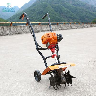 China Mini Farms Hand Push Power Tiller Petrol Garden and Farm Cultivators Tiller Power Tiller with 6 Blades for sale