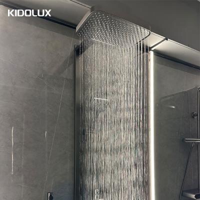 China With Slide Bar Kidolux Brass Luxury Indoor Modern Digital Adjustable Rainfall Shower System Smart Bathroom Shower System Set For Home for sale