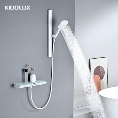 China With Slide Bar Kidolux 2024 New Design Two Way 2 Functions Wall Mount Shower Faucet Bathroom Shower Set 2 Way Shower Faucet With Sliding Bar for sale