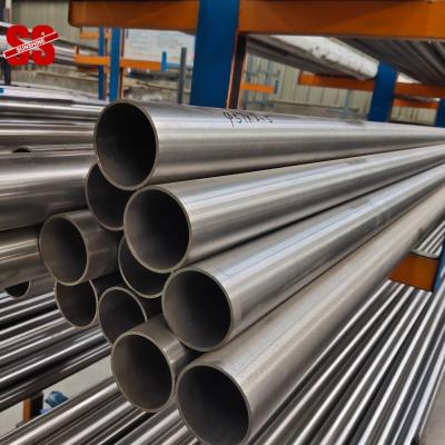 China Round Alloy ASTM B338 GR.2 Extruded Titanium Tubing Seamless Pipe for sale