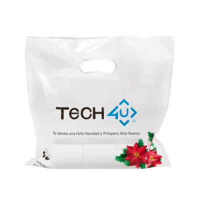 China Recyclable Logo Custom Die Cut Recyclable Carry Bag / Garment Packaging Clothes To Carry Bag Custom Color Plastic Shopping Bag for sale