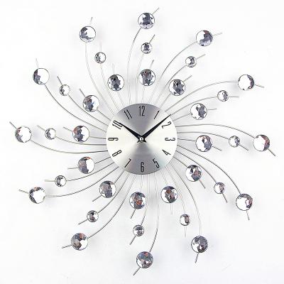 China Europe Metal Wall Clock Modern Luxury Reloj Large Wall Clock Crystal Diamond Large Nordic Creative Home Decorative Clocks Pared Clock for sale