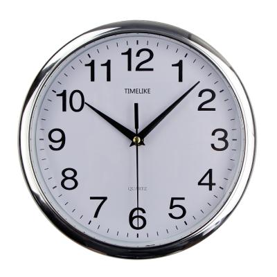 China 12 Inch CREATIVE 3D Plastic Wall Clock Numbers Rose Gold Non-ticking Quartz Clocks for sale