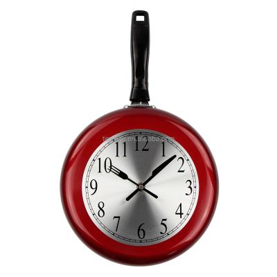 China Large CREATIVE 3d Home Decor Clocks Hanging Clock Red Home Luxury Silent Metal Wall Clock Kitchen Wall Shine Decoration Clock Art for sale