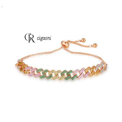 China Cigaoni 2023 FASHIONABLE Colored Zirconia Bracelet Pour Femme Jewelry Bracelets Bangles With Zircon Fine Fashion For Women for sale